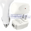 White USB Travel Charger and Car Charger Combo for iPhone