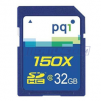 PQI 32GB 150X Secure Digital High Capacity SDHC Card (Class 10), Model 6AEH-032GPR35B-32