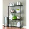 Black 4-Tier Shelving Unit