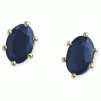 Genuine Sapphire Stud Earrings