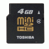 Toshiba SD-S04GR4W 4GB miniSDHC Memory Card w/Adapter