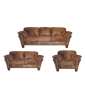 Buckskin Fabric Sofa, Loveseat, and Chair