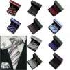 Handmade Jacquard Woven Silk Necktie Cufflinks and Handkerchief: 4 Sets