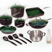 11-Piece Aluminum Non-Stick Ceramic Coated Cookware Set plus Extras