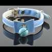 Blue Bells & Bows Patent Leather Cat Collar