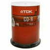 TDK 52x CD-R Media, 80 Minute / 700MB, Spindle, 100 Pack