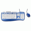 Saitek Industries Multimedia Keyboard & Mouse Combo Blue, USB