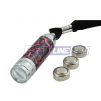 2" Mini Portable LED Aluminum Flashlight with Wrist Strap, 3 LR44 Button Cell Batteries Included