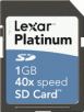 Lexar Platinum 1GB Secure Digital Memory Card