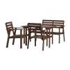 Tullero Table, Bench and 2 Armchairs, Brown (In-store Only)