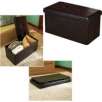 Fold Flat Espresso Padded Storage Ottoman
