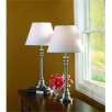 Set of 2 Brushed Steel Table Lamps