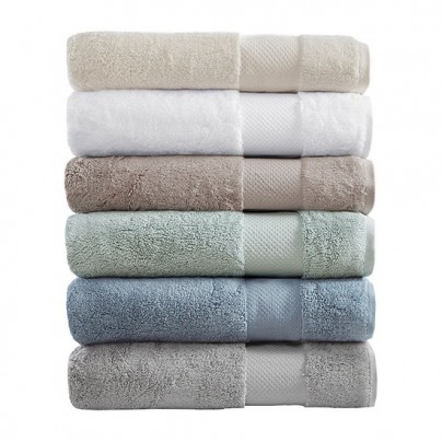 Madison Park Signature Turkish Cotton Solid 6-pc. Solid Bath Towel Set