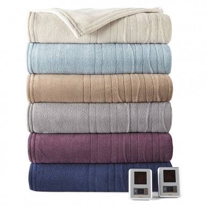 Biddeford Heated MicroPlush Blanket: King $23, Queen $18, Twin $11, More