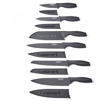12-Piece Cuisinart Matte Black Cutlery Set or Cuisniart Advantage Metallic Cutlery Set $10, MOre