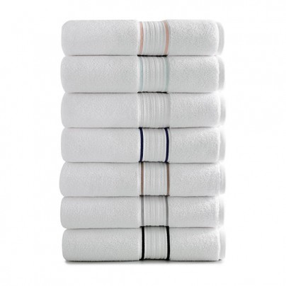Fieldcrest 800-GSM Luxury Egyptian Cotton Loops Border Stripe Bath Towel (various)