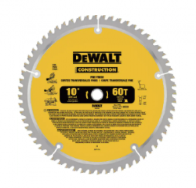 DeWalt 60T 10" Carbide Tipped Circular Saw Blade