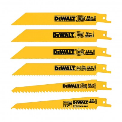 DeWalt 6-Piece Reciprocating Saw Blade Set
