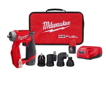 Milwaukee M12 FUEL 3/8" Brushless Cordless 4-in-1 Installation Driver Kit + Cordless Orbital Sander(Tool Only, 2531-20)