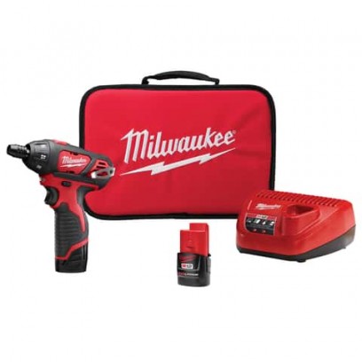 Milwaukee M12 Brushed Cordless Battery Operated Screwdriver Kit with 2x 1.5Ah Batteries & Charger