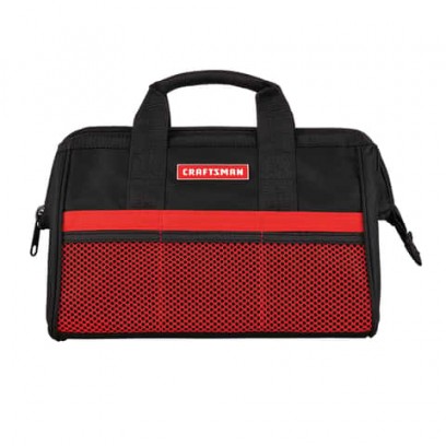 Craftsman 6-Pocket 13" Wide Mouth Tool Bag (Black/Red)