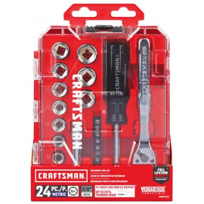 24-Pc Craftsman 3/8 in. drive 6 Point Nano Mechanic