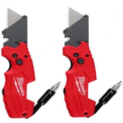 2-Pack Milwaukee FastBack Folding 6-in-1 Utility Knives